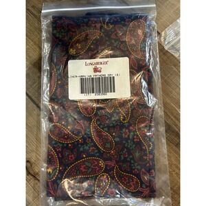 Longaberger Basket Father's Day Paisley 17" Square Fabric Napkins set of 2 New